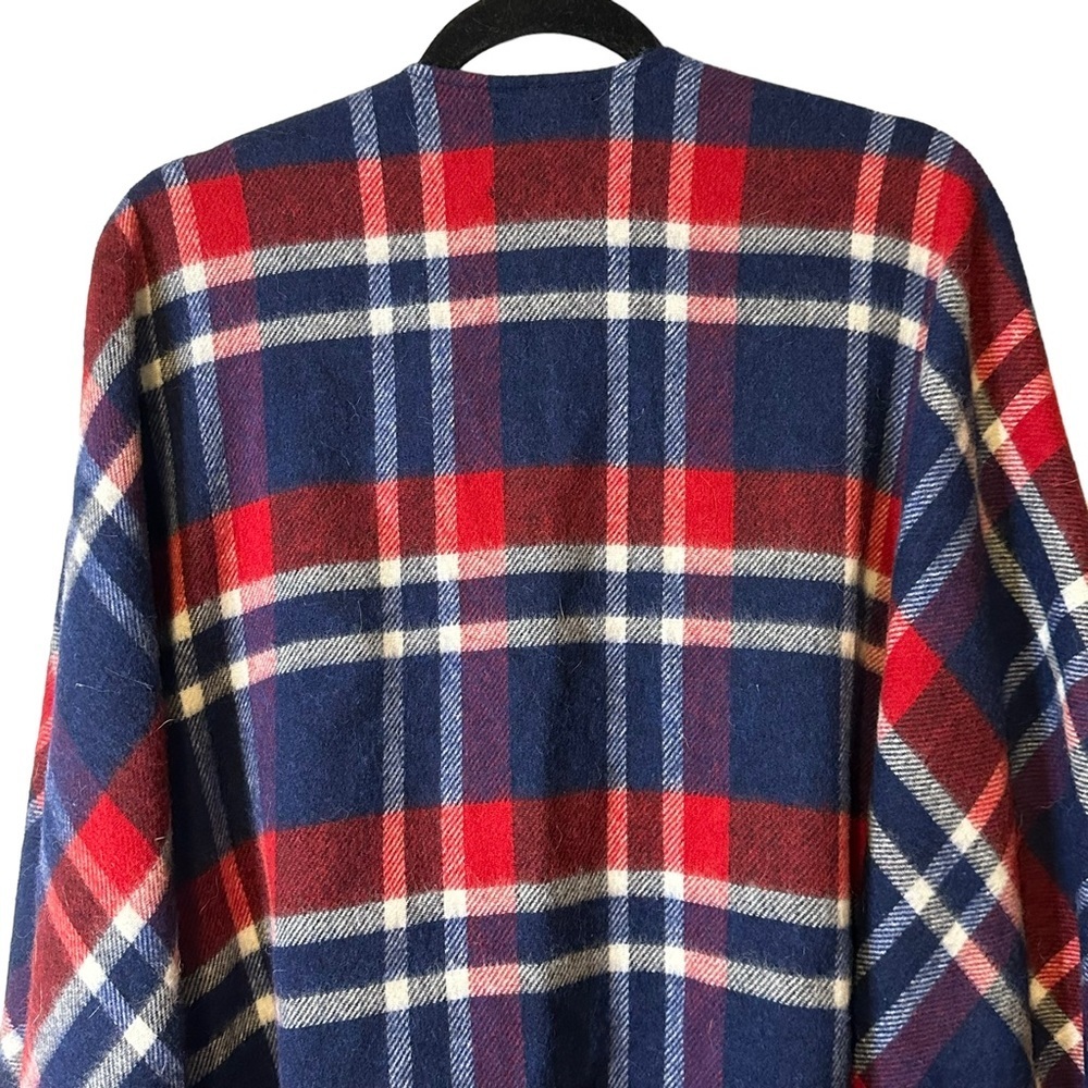 Brooks Brothers Red Fleece 100% Wool Wrap Cape Cardigan Made‎ in England - Picture 6 of 13